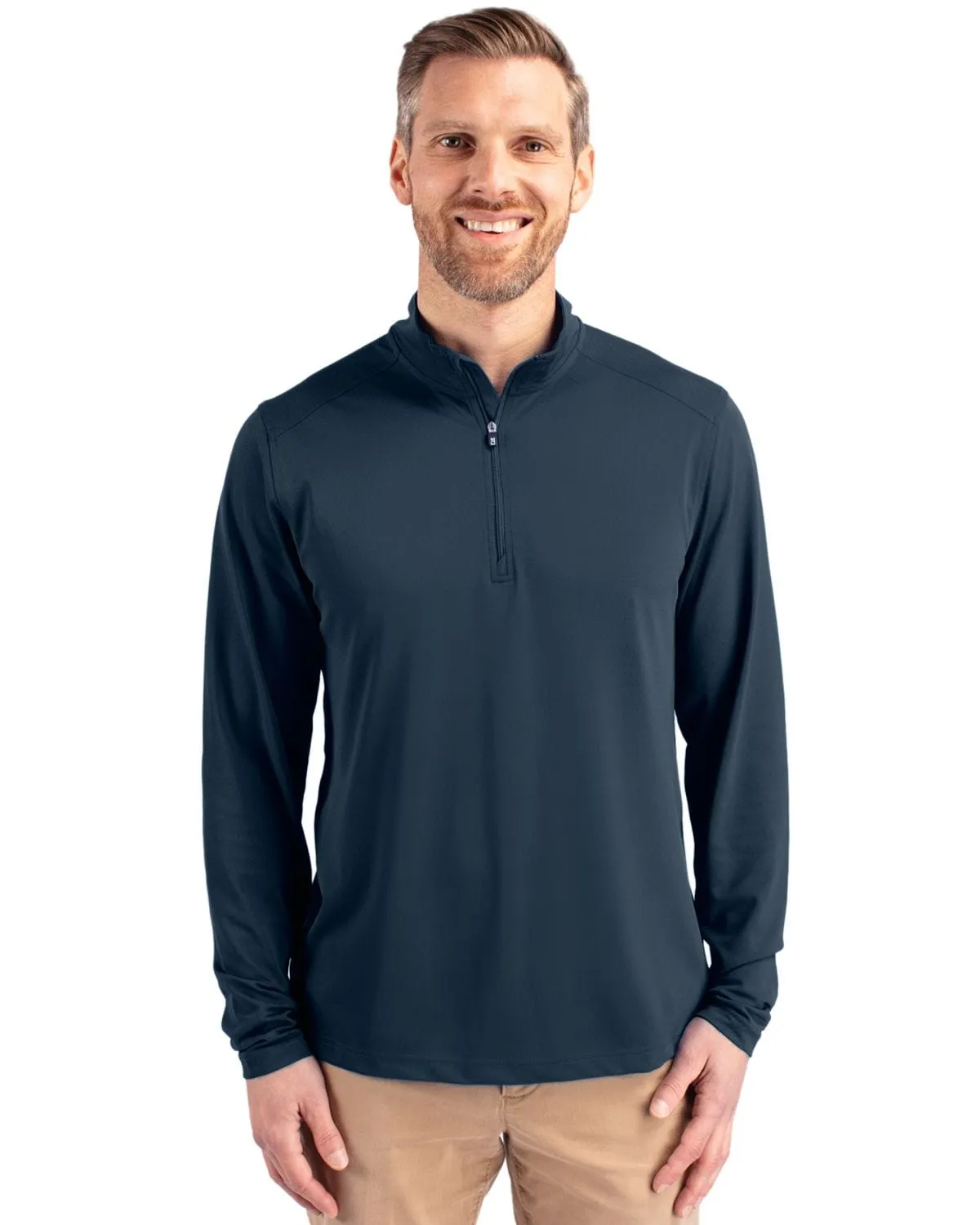 3-Day Swift Ship: Cutter & Buck - Men's Virtue Eco Pique Recycled Quarter Zip