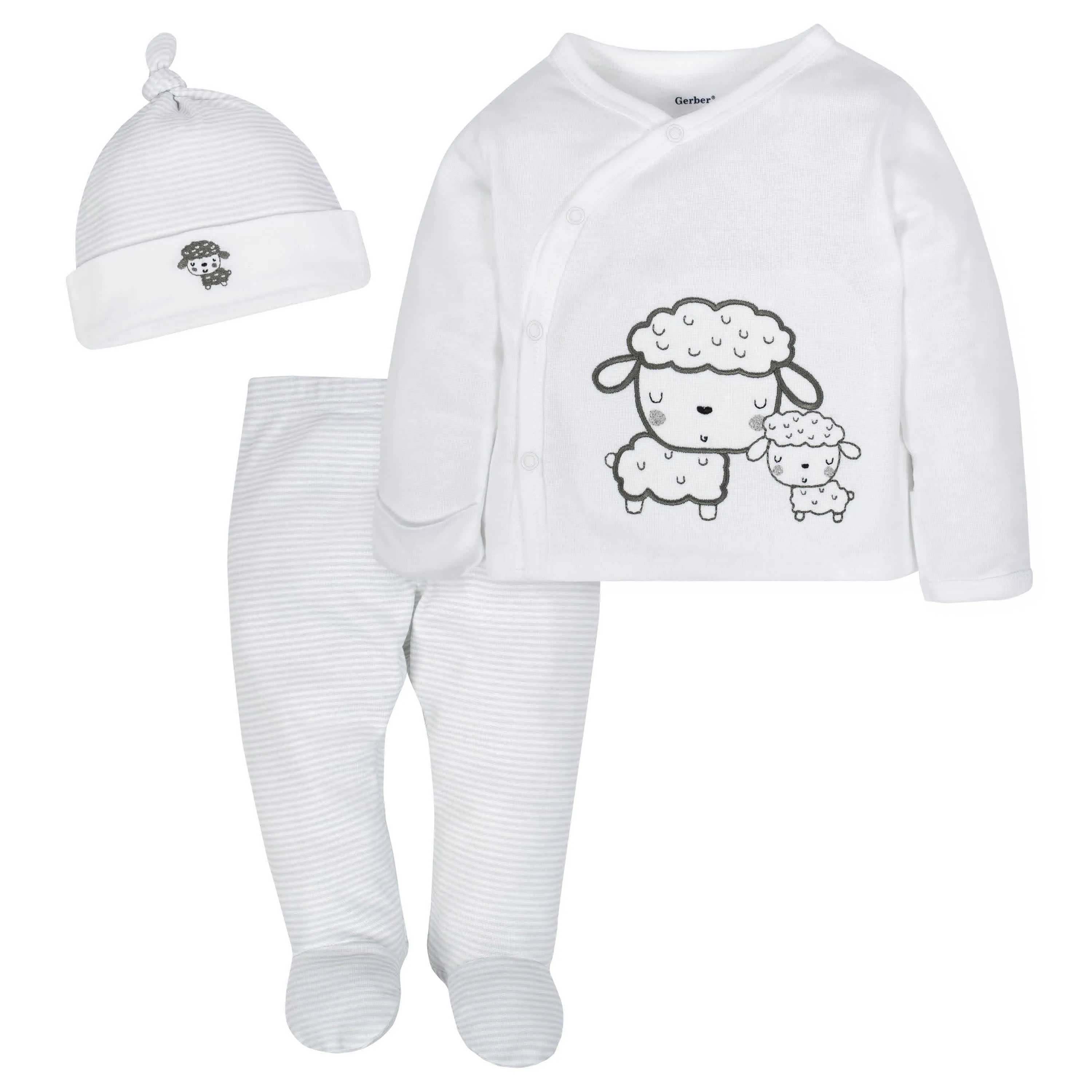 3-Piece Baby Neutral Sheep Take-Me-Home Set