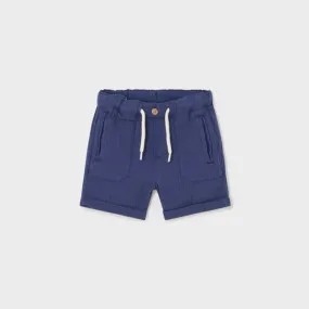 Baby Boy Drawstring Roll Cuff Short | Ink Blue