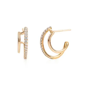 BECCA DIAMOND SPLIT CAGE EARRINGS