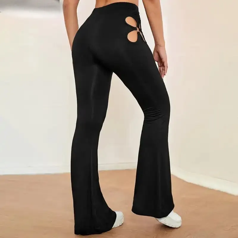 Black Cut Out Flares