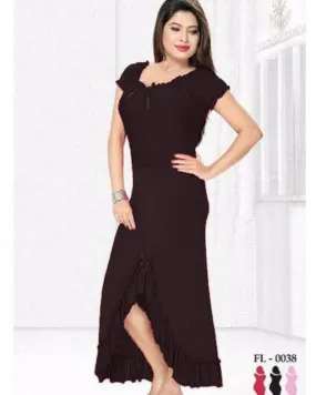 Black Nighty - FL-0038 - Flourish Nightwear