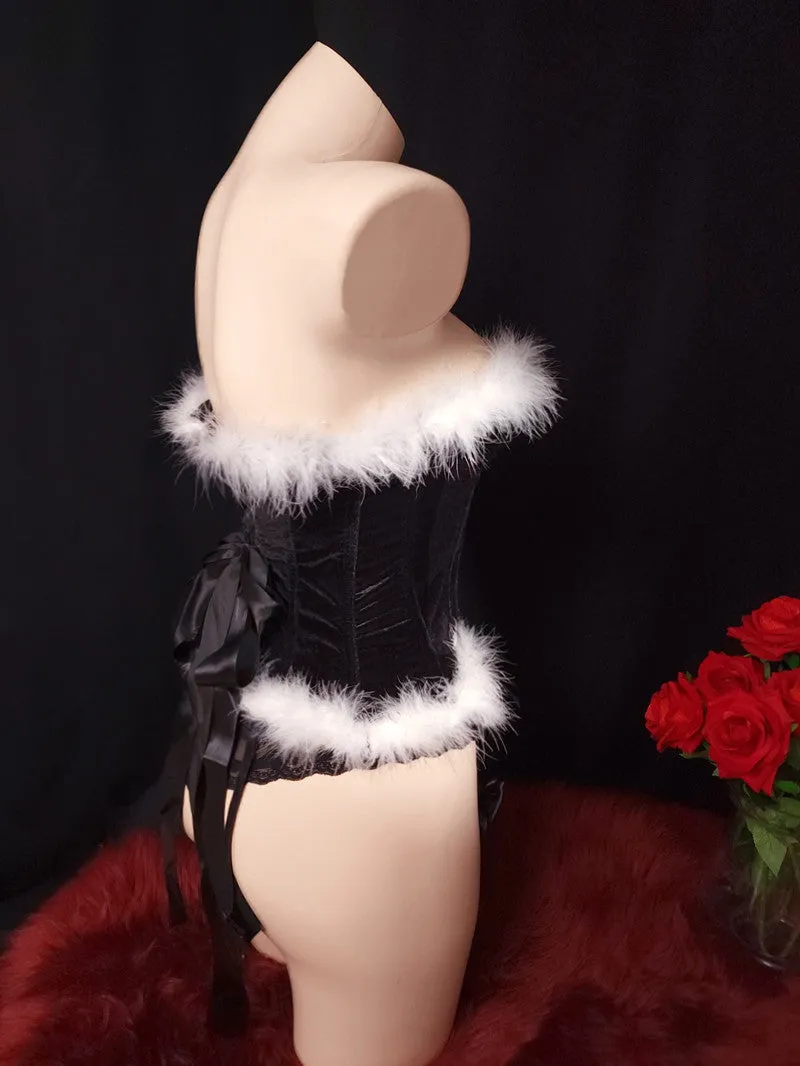 Black Plush Onesie  KF70354