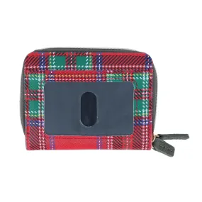 Buxton Women's Tartan Plaid Printed Vegan Leather Wizard Wallet