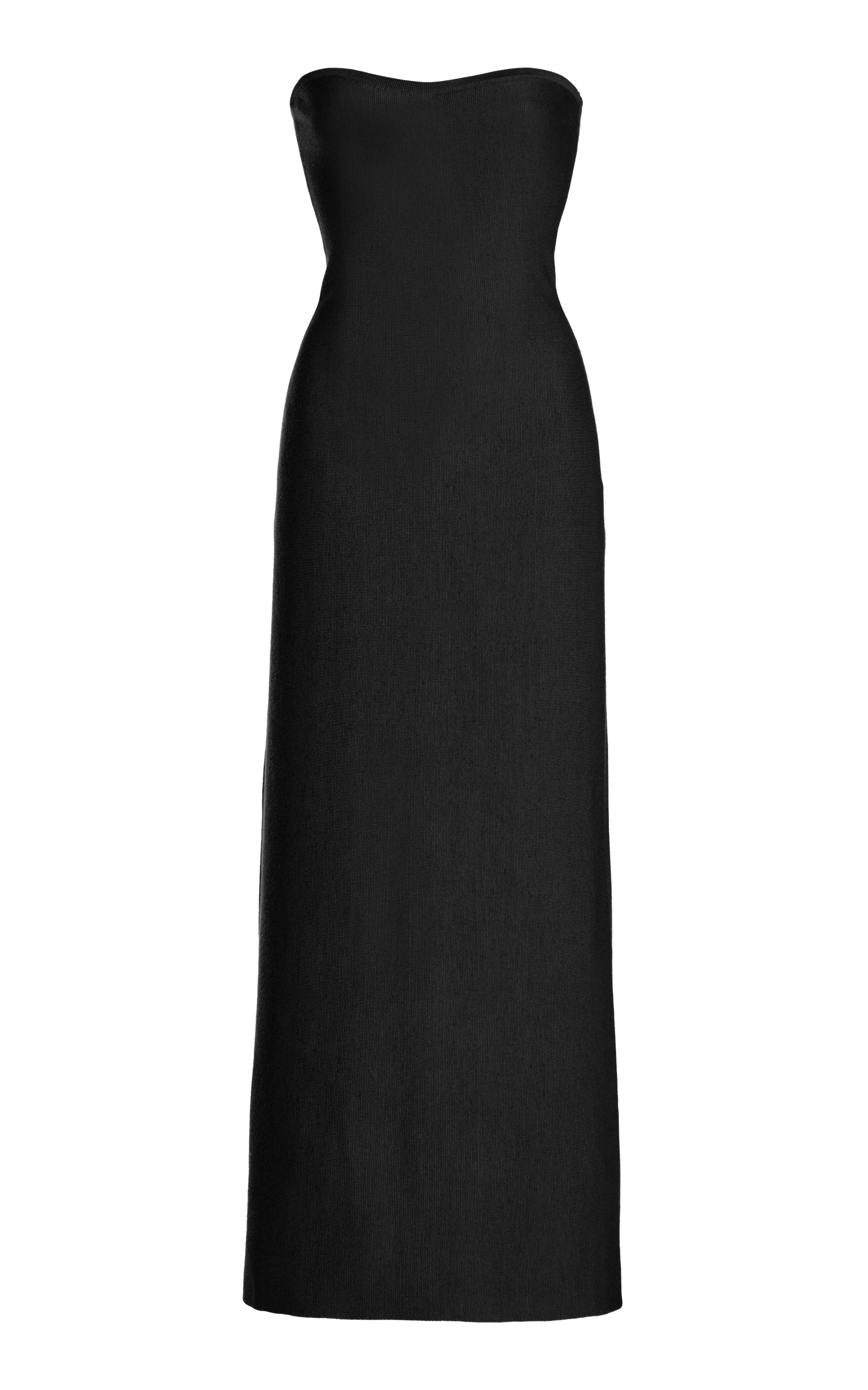 Calderon Knit Dress in Black Merino Wool Cashmere