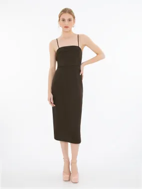 Canele Midi Dress in Black