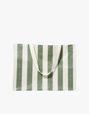 Carryall Beach Bag - Vacay Olive Stripe