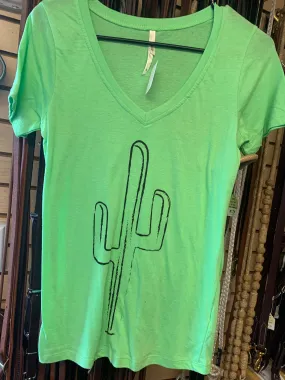 Crazy Train Green Cactus Tee