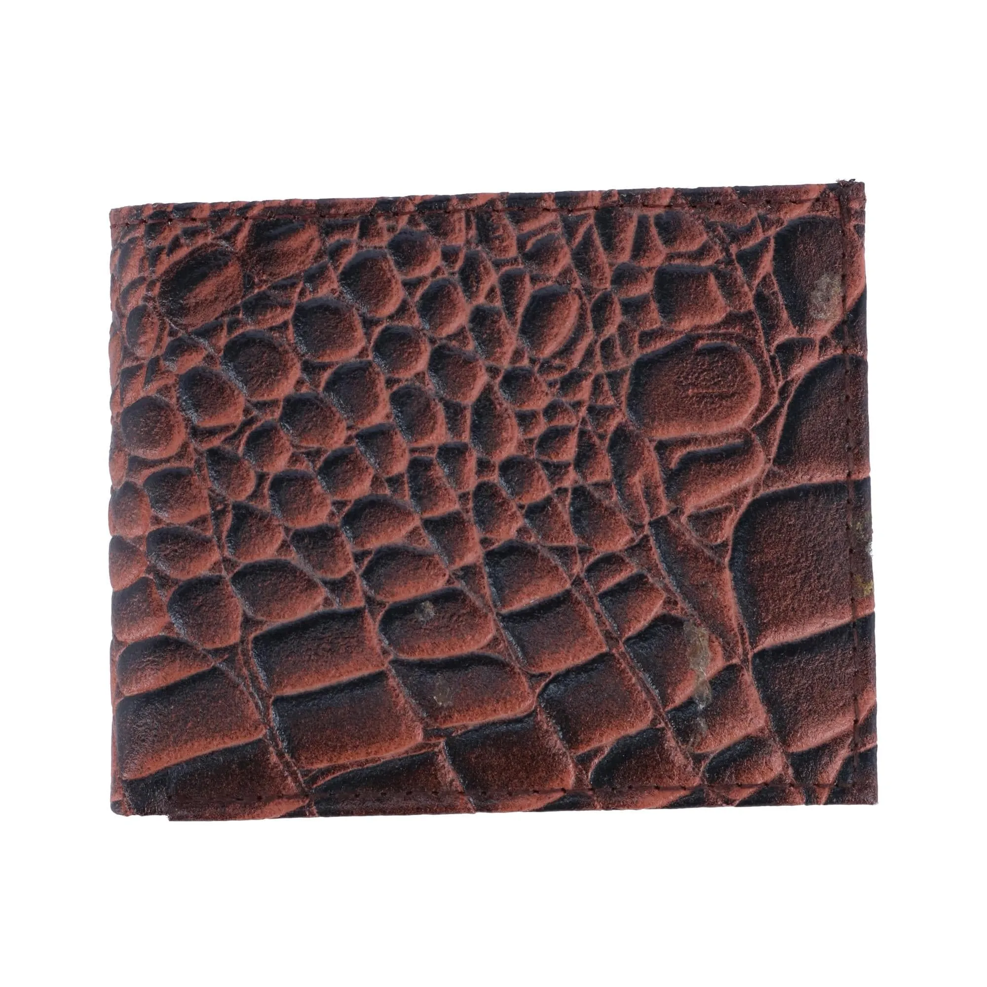 CTM® Men's Alligator Print Bifold Wallet