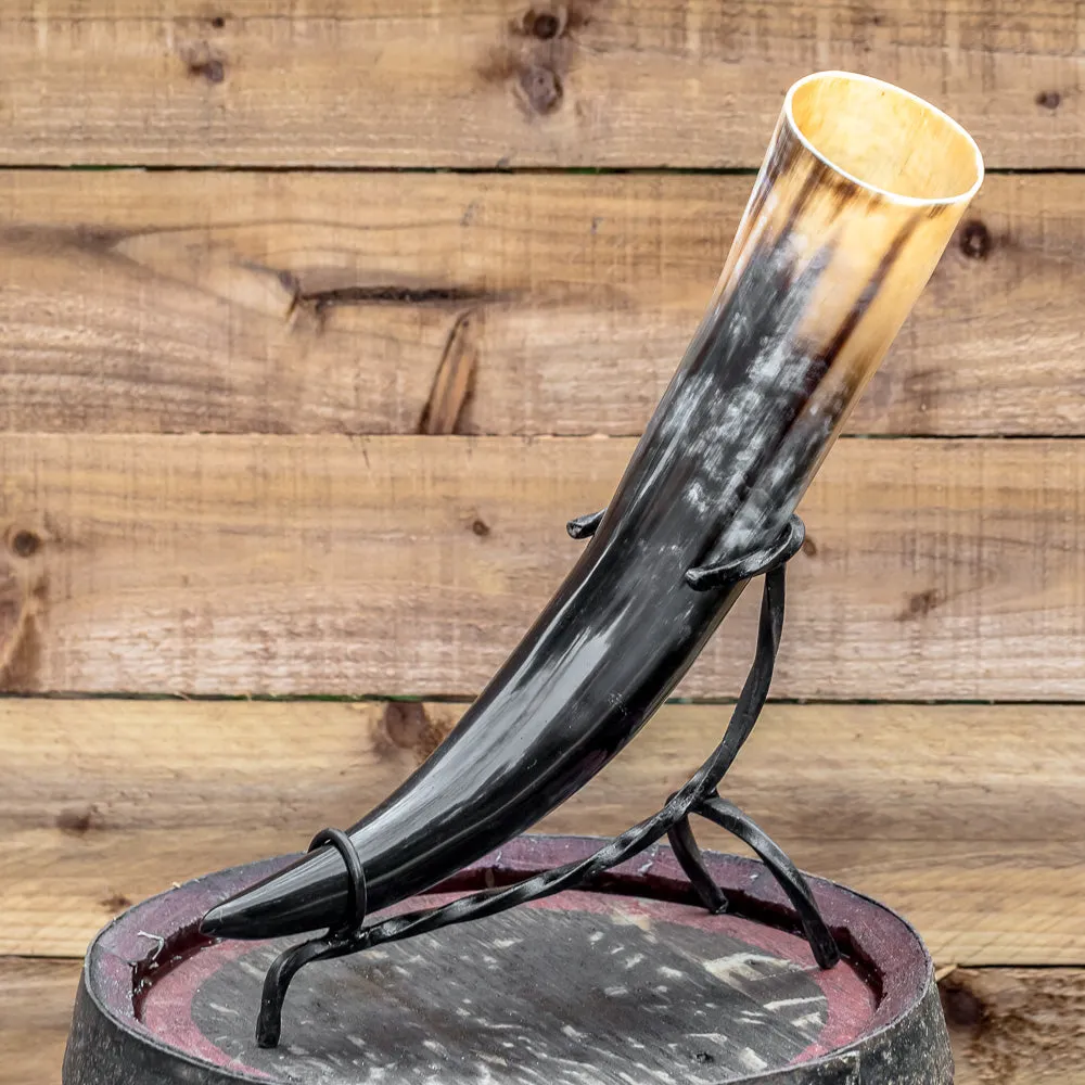 Drinking Horn with iron stand (XXL)