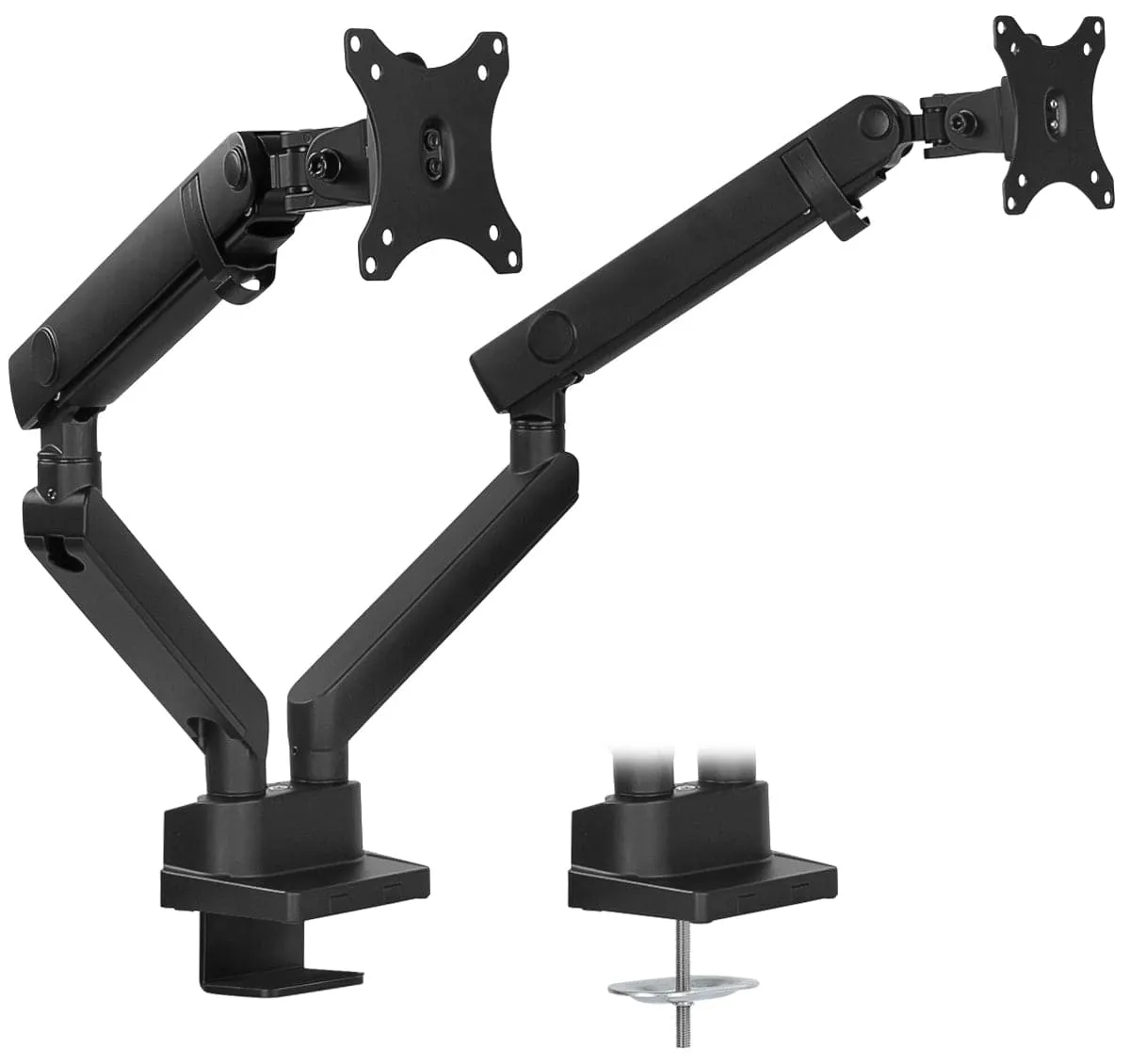 Dual Monitor Desk Mount With Mechanical Springs