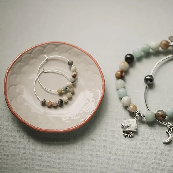 Earring | Stone Hoop | Amazonite