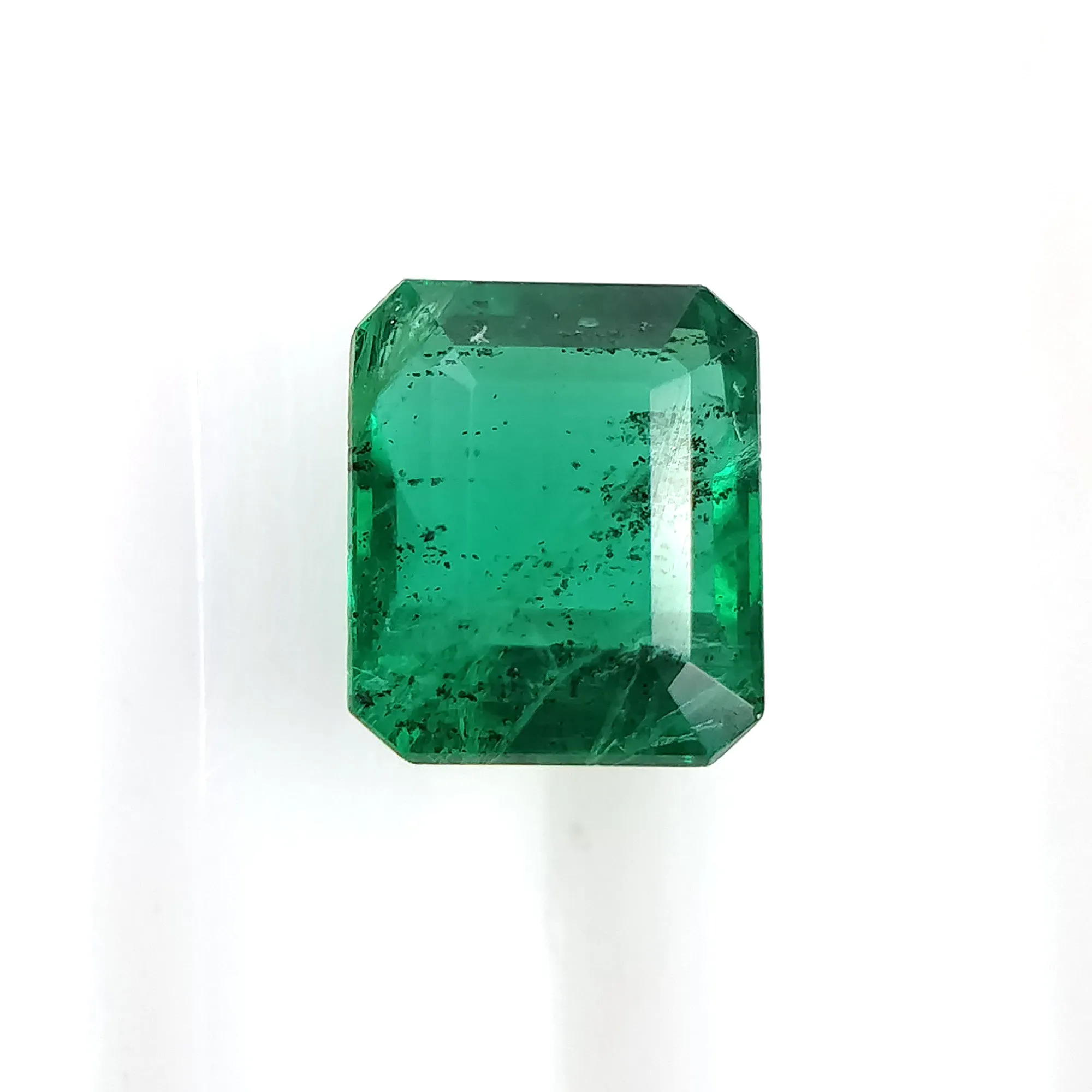 EMERALD Gemstone Normal Cut : 0.92cts Natural Untreated Unheated Green Emerald Octagon Shape 6*5mm (With Video)