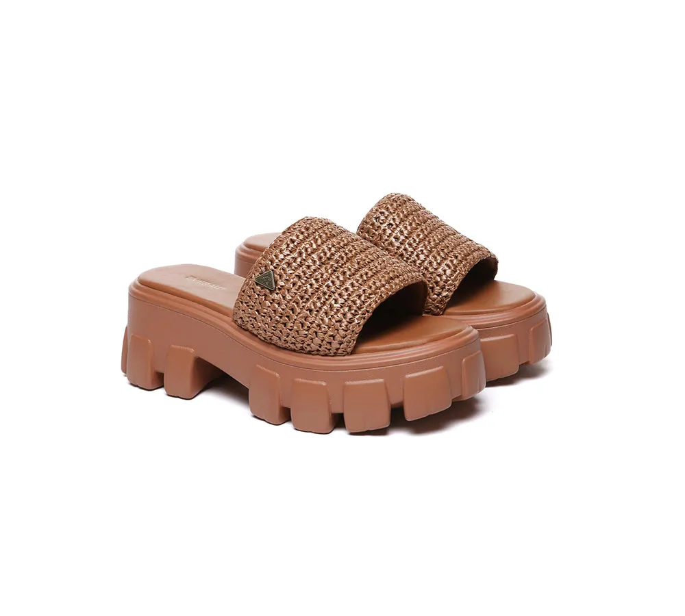 EVERAU® Women Woven Chunky Flatform Sandals