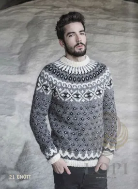 Gnótt Mens Wool Sweater Grey