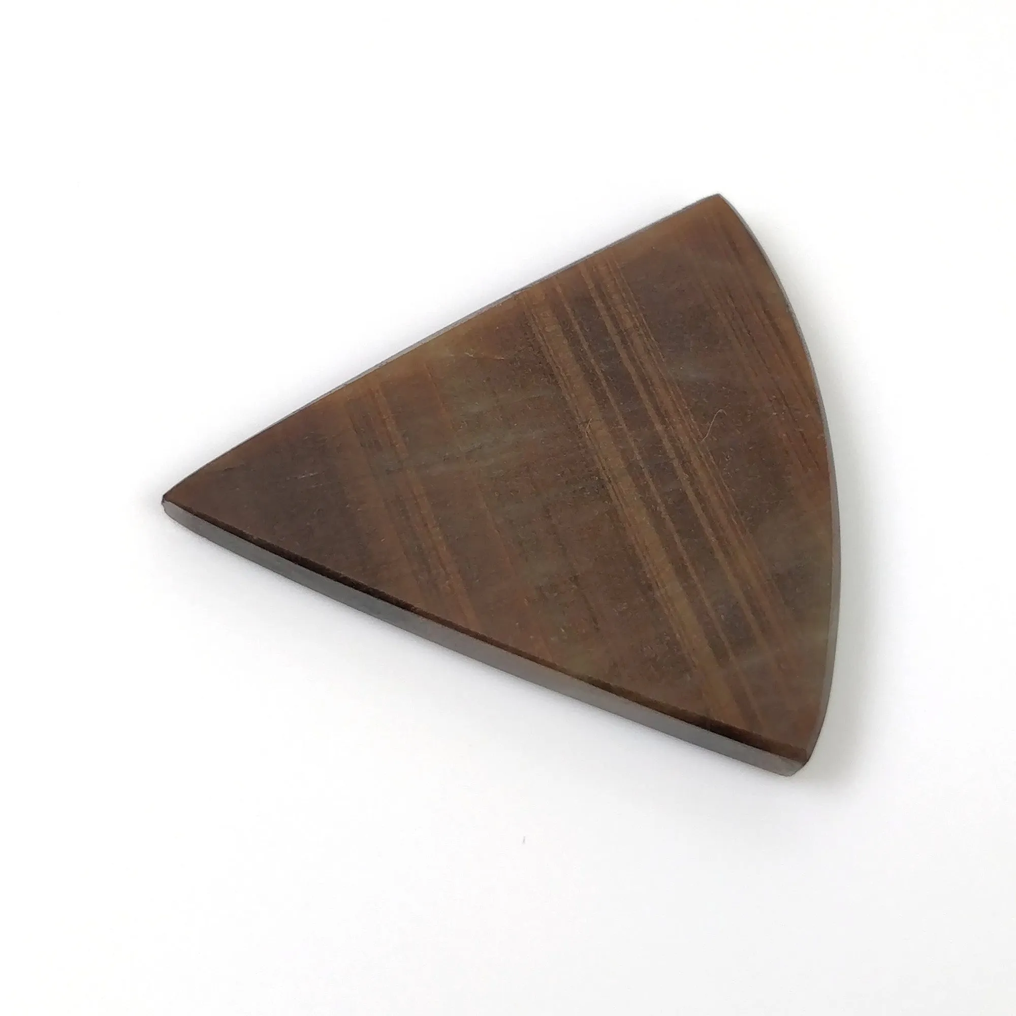 Golden Brown CHOCOLATE SAPPHIRE Gemstone Flat Slices : 25.80cts Natural Untreated Sapphire Triangle Shape 29*28mm