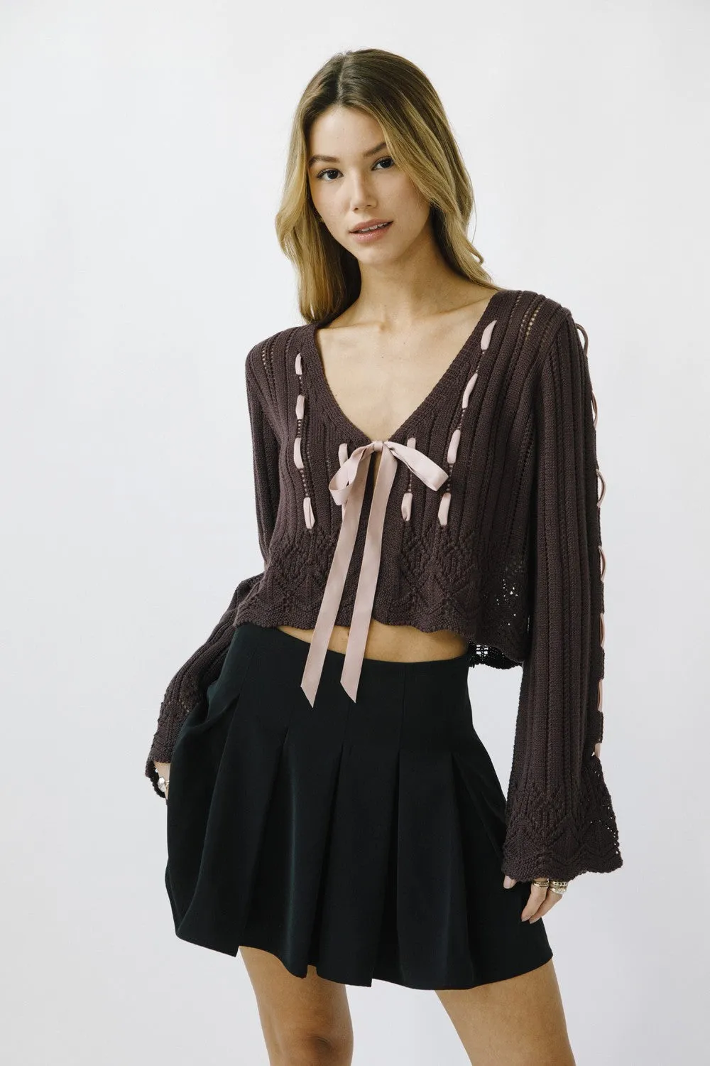 Hampton Lace Ribbon Cardigan