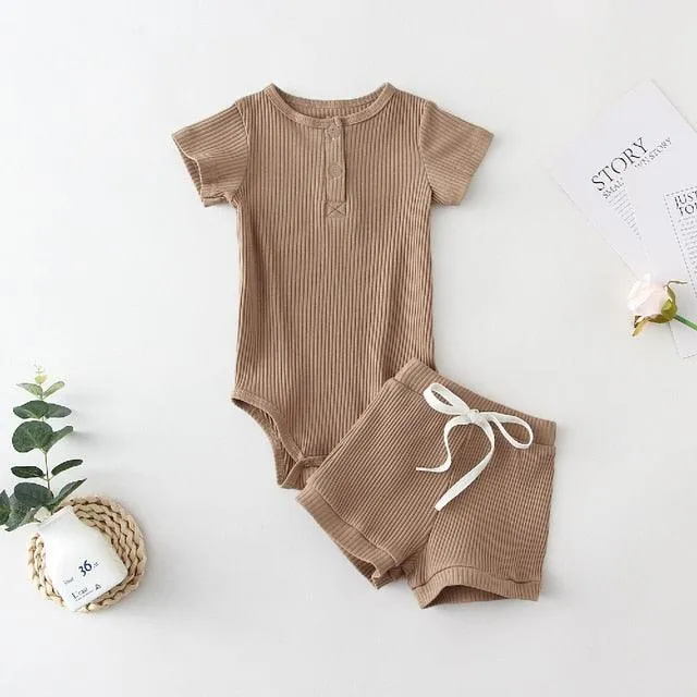 Infant Baby Boy Girl Clothes Set Long Sleeve Baby Bodysuit  Pant Newborn Boy Outfits Summer Autumn Newborn Baby Girl Clothing