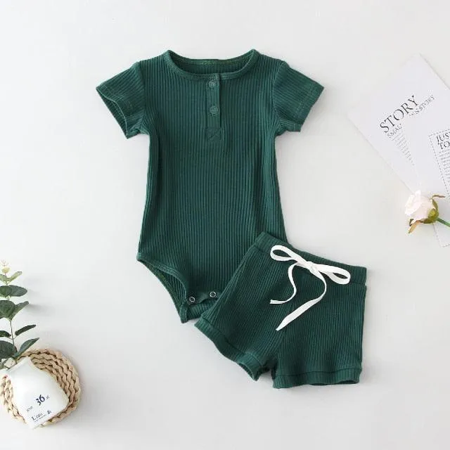 Infant Baby Boy Girl Clothes Set Long Sleeve Baby Bodysuit  Pant Newborn Boy Outfits Summer Autumn Newborn Baby Girl Clothing