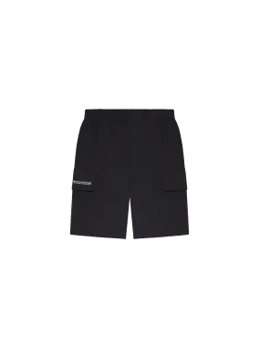 Mens Organic Cotton Blend Cargo Shorts—black