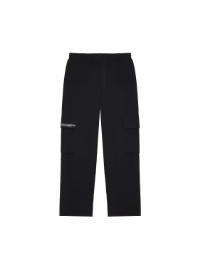 Mens Recycled Cotton Jersey Cargo Pants—black