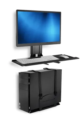 Monitor and Keyboard Wall Mount with CPU Holder