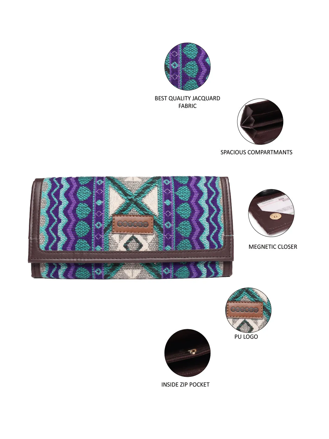 Multi Color Dhurry Wallet/Travel Pouch