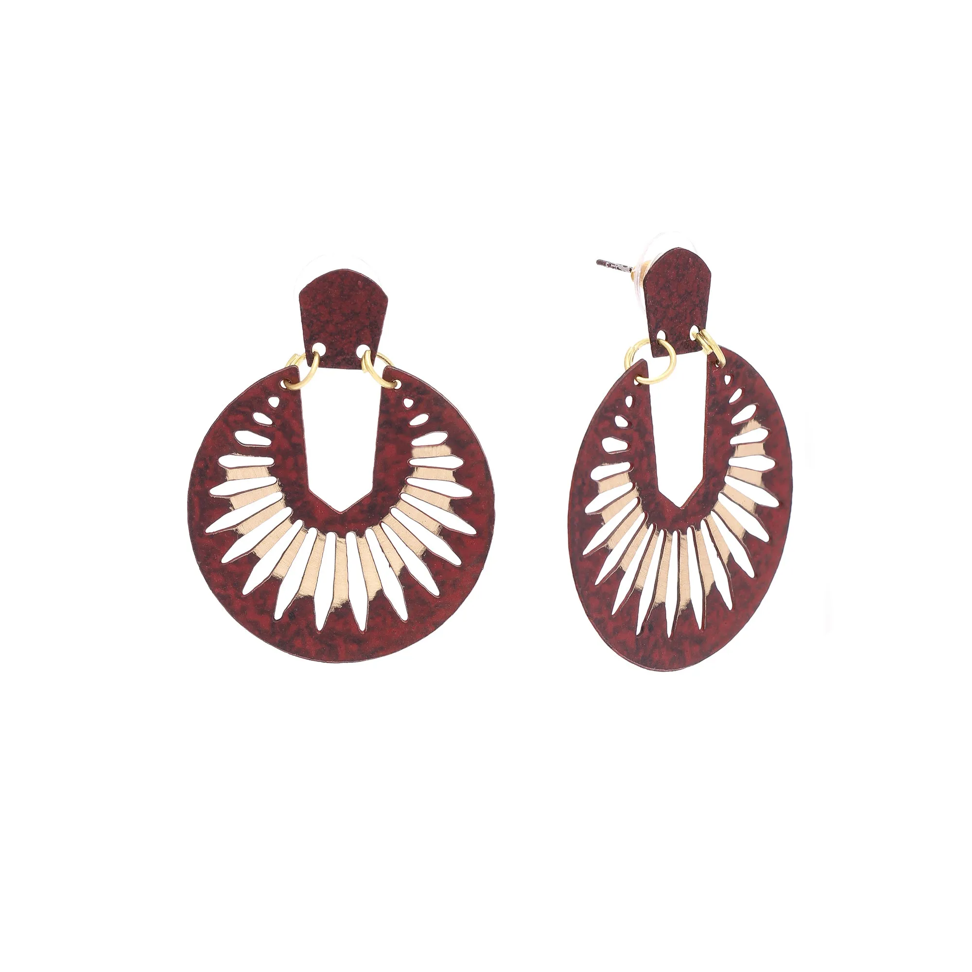 Naazia Earrings, berry