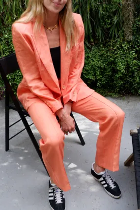 Orange Natural Dye Linen Trousers