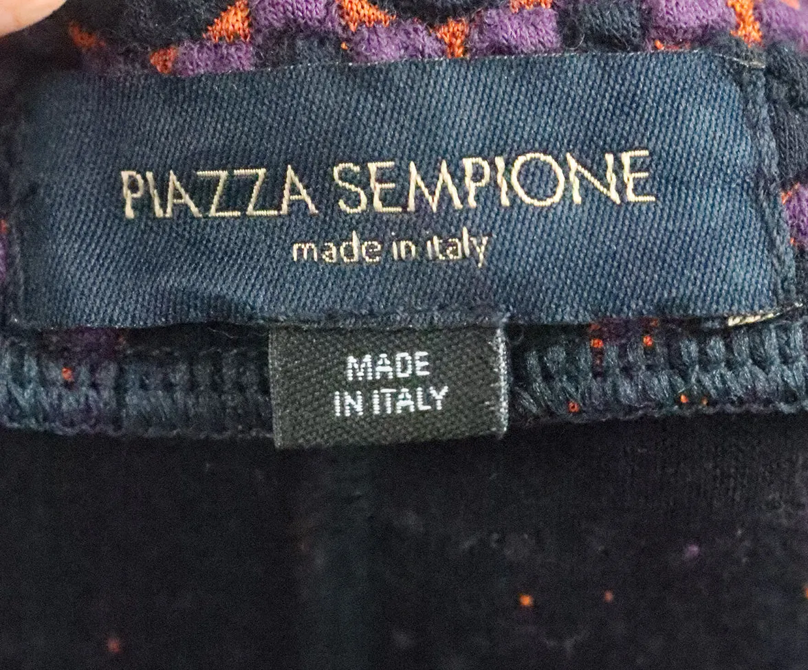 Piazza Sempione Purple & Black Wool Jacket sz 14