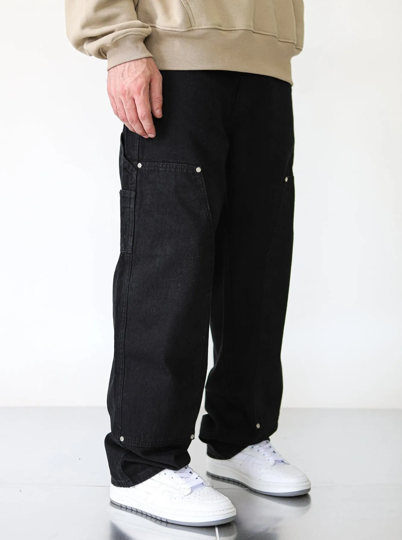 Premium Split Carpenter Black Denim