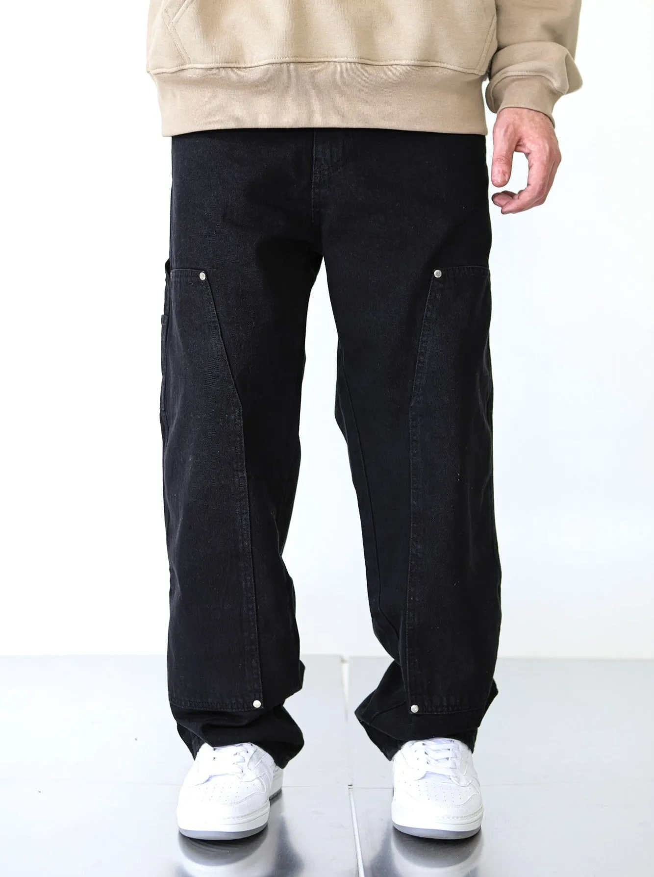 Premium Split Carpenter Black Denim