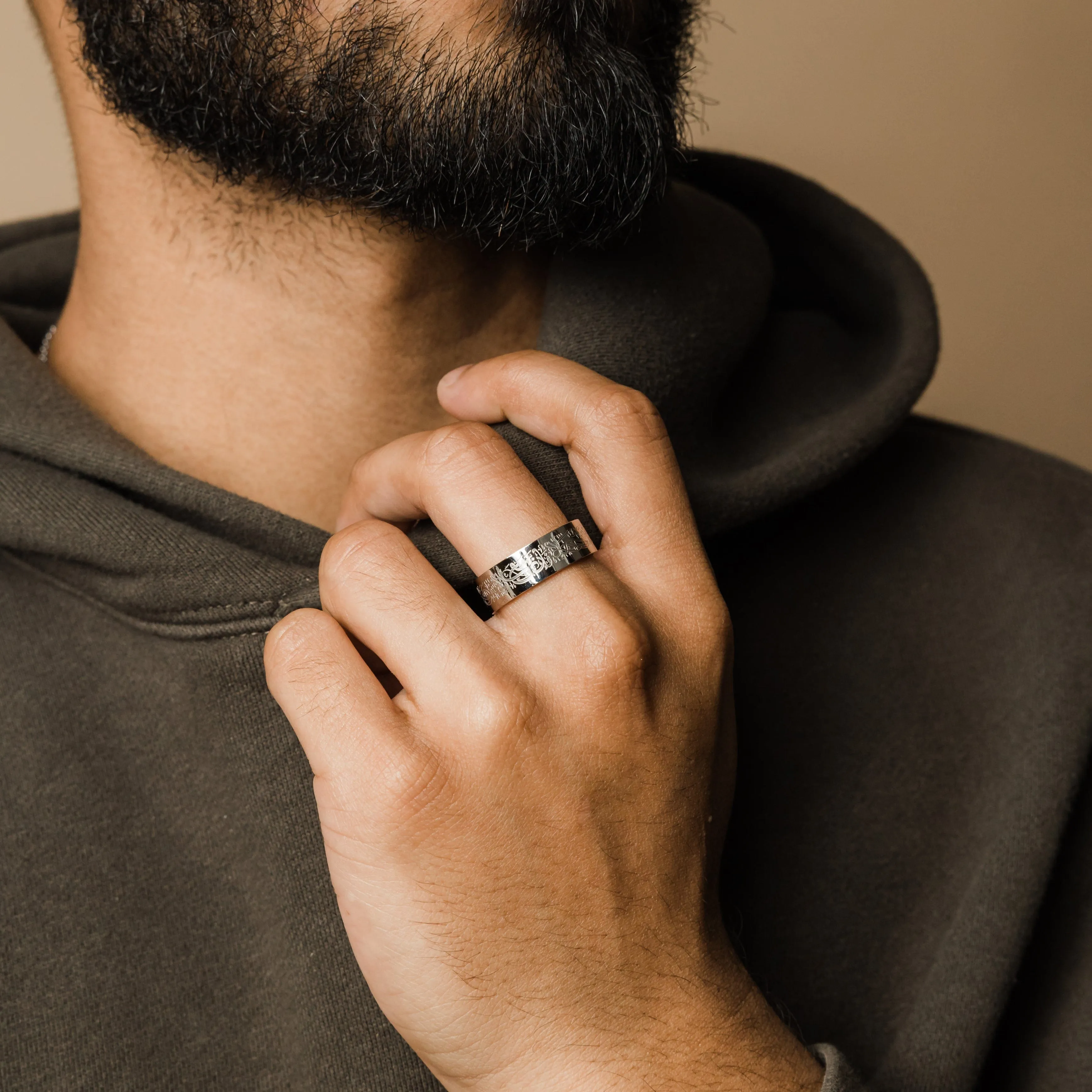 "With Hardship Comes Ease" Ring V2 | Men