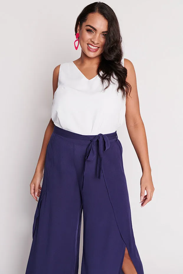 Reese Navy Wrap Pant