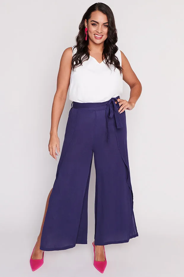 Reese Navy Wrap Pant