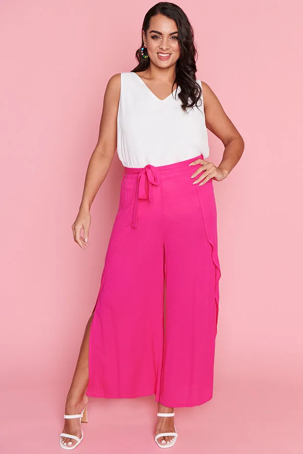 Reese Strawberry Pink Wrap Pant