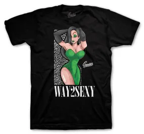 Retro 3 Pine Green Shirt - 2 Sexy - Black