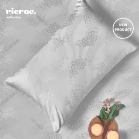 Rusty- White Floral Jacquard Flat Sheet Set