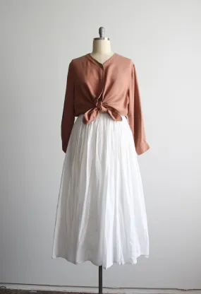 saltwhite cotton maxi skirt