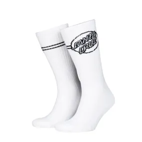 Santa Cruz Opus Dot Stripe Sock - Optic White