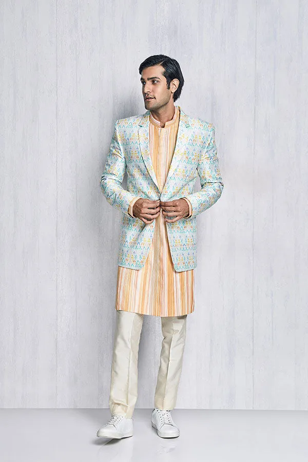 Stippled Kurta Set - Signac