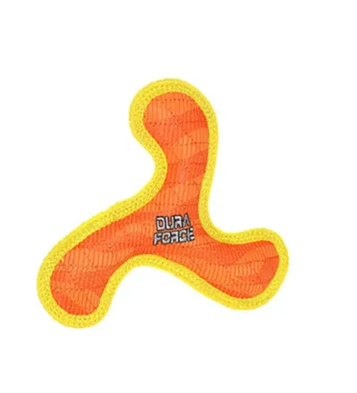 Tuffy DuraForce Tiger Print Jr. Boomerang Dog Toy