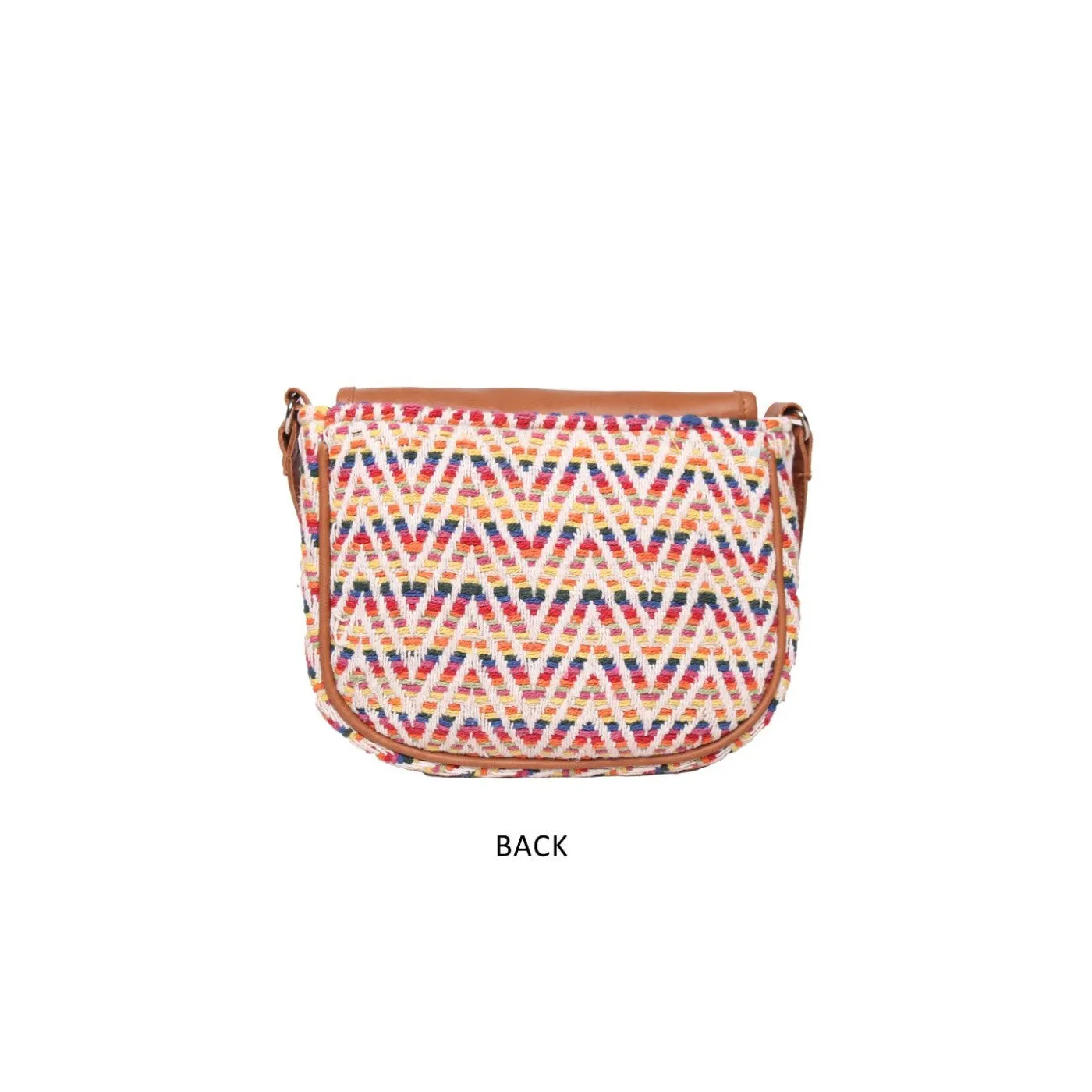 Women Multi Color Thick Pattern Crossbody Sling Bag