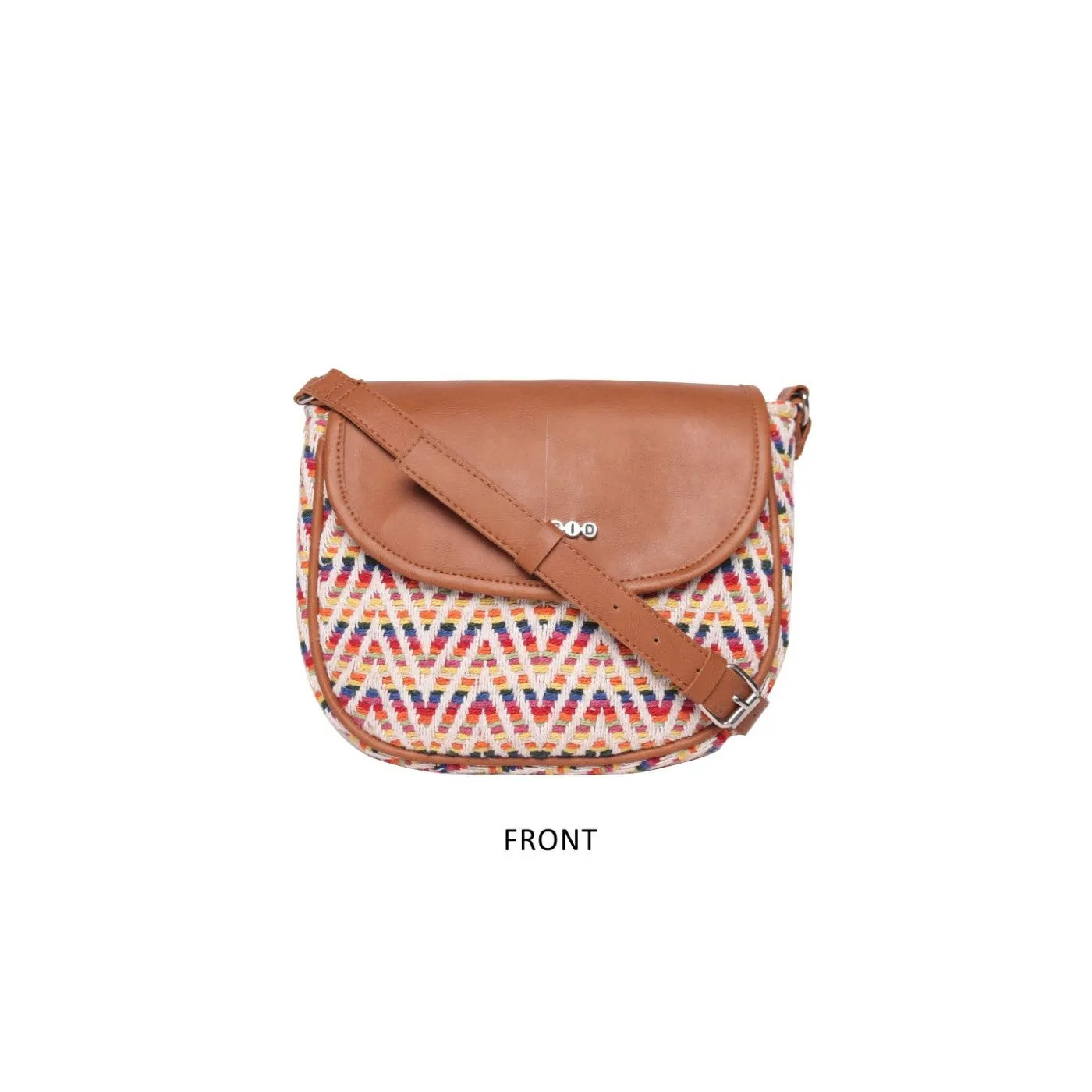 Women Multi Color Thick Pattern Crossbody Sling Bag